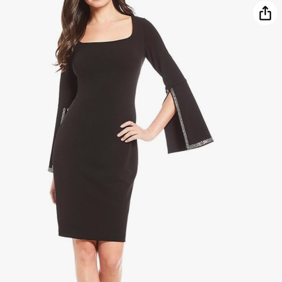 Calvin Klein Dresses & Skirts - Calvin Klein Embellished Split-Sleeve Dress